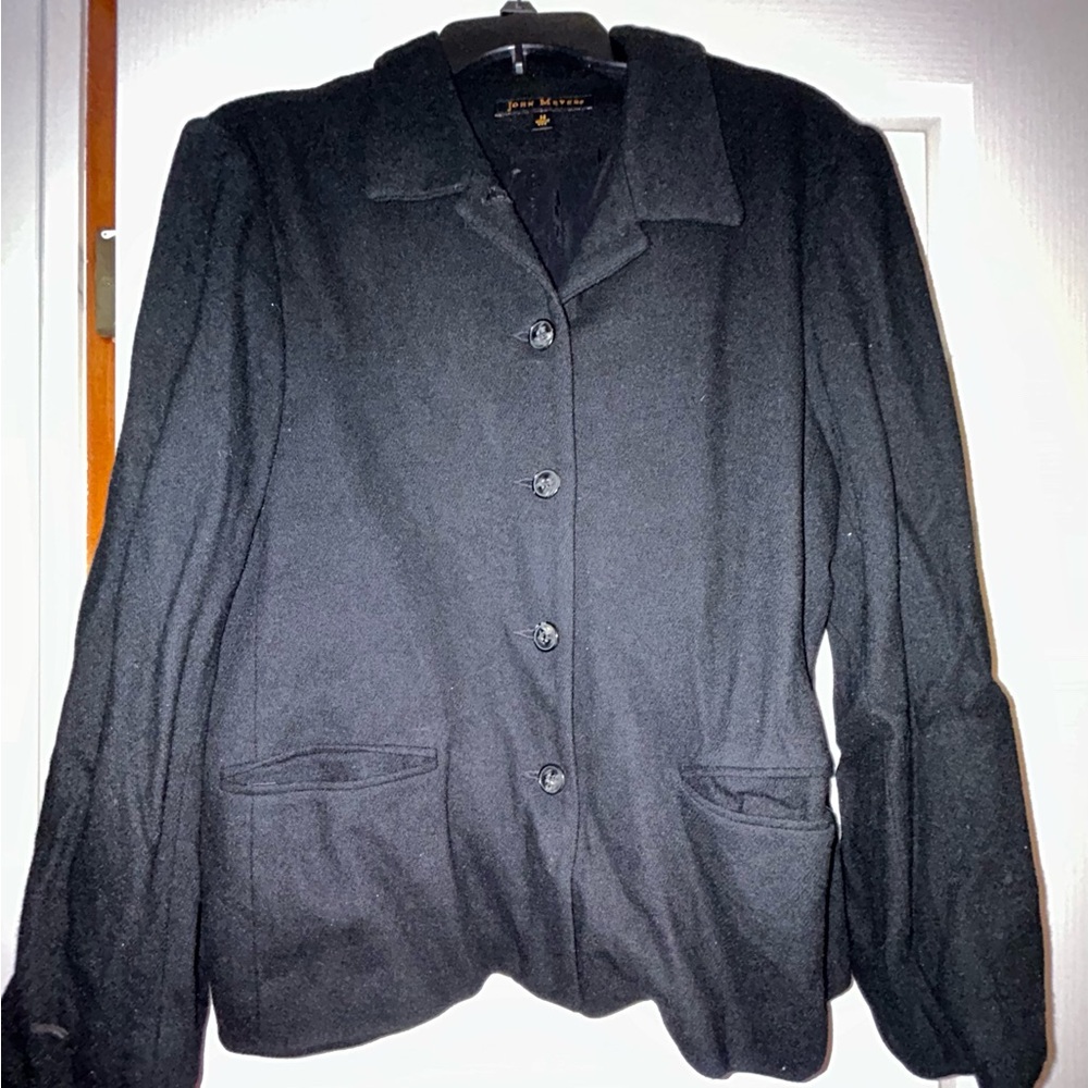 John Meyer 100%Wool Black Blazer with Pockets